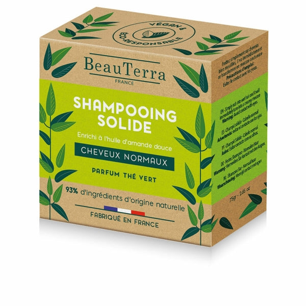 Beauterra Grüner Tee Festes Shampoo 75 g